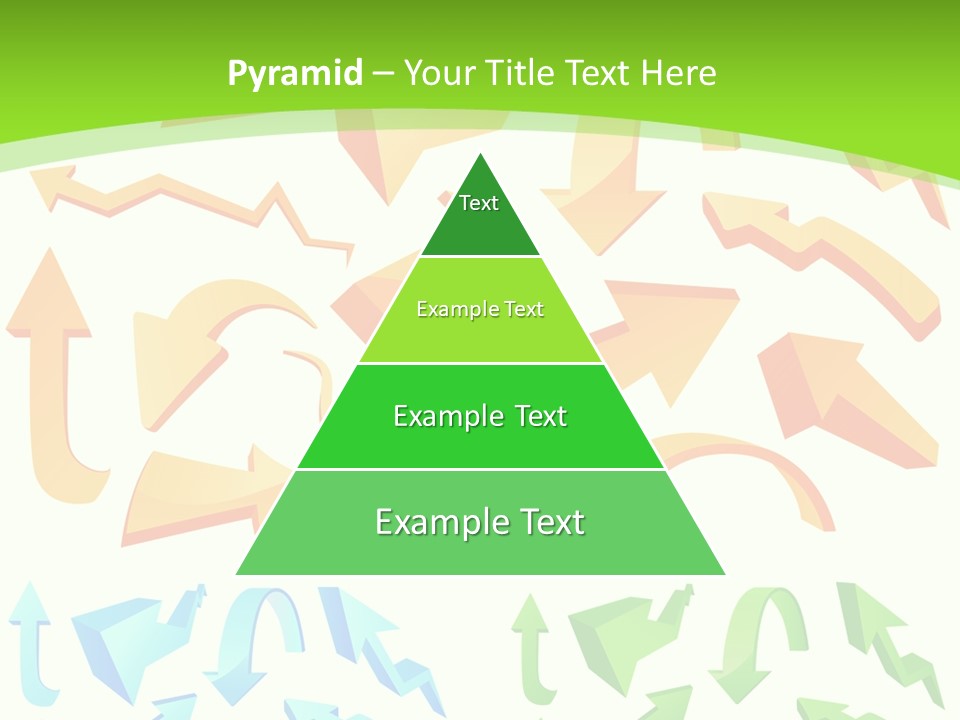 A Bunch Of Arrows On A Green Background PowerPoint Template