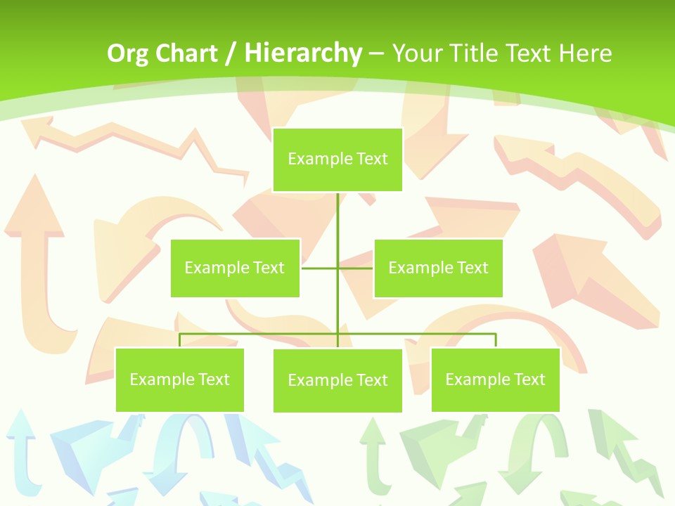 A Bunch Of Arrows On A Green Background PowerPoint Template