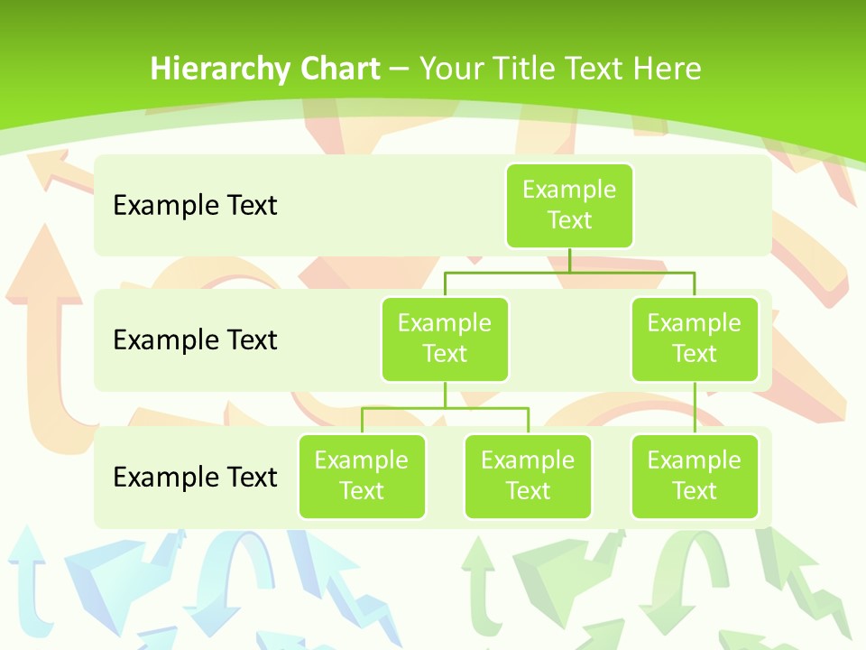 A Bunch Of Arrows On A Green Background PowerPoint Template