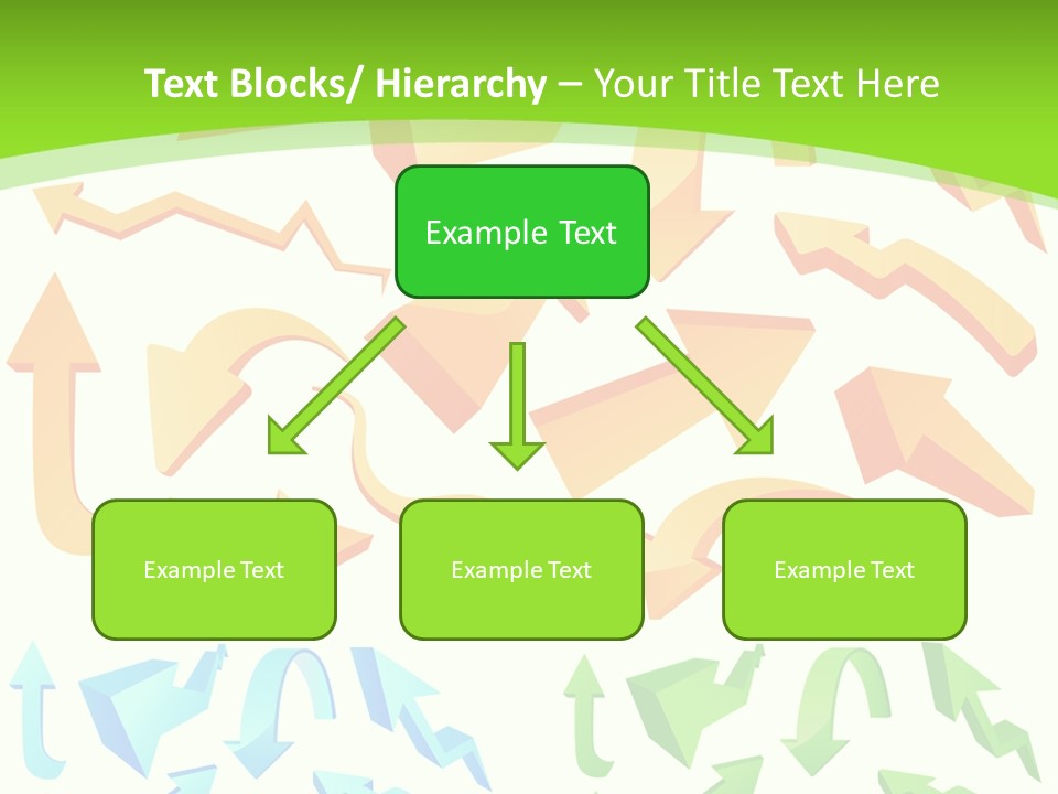 A Bunch Of Arrows On A Green Background PowerPoint Template