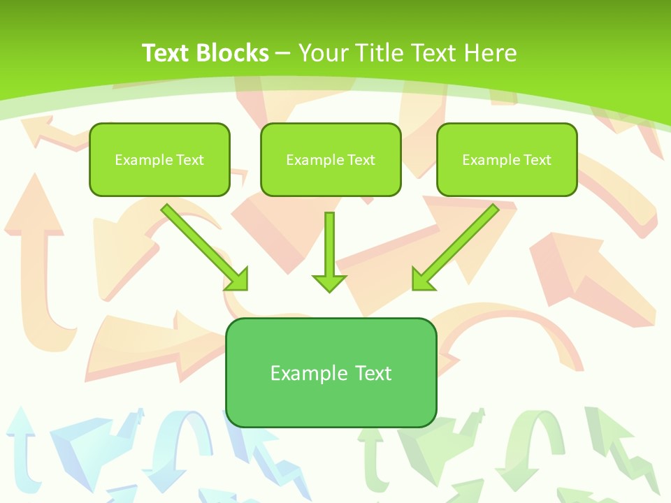 A Bunch Of Arrows On A Green Background PowerPoint Template