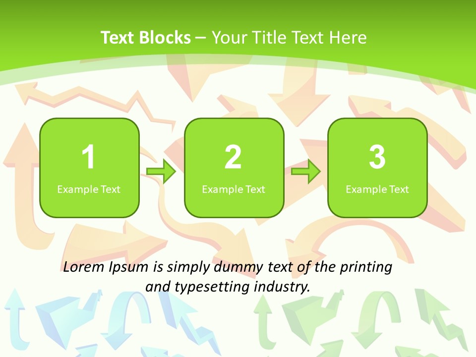 A Bunch Of Arrows On A Green Background PowerPoint Template