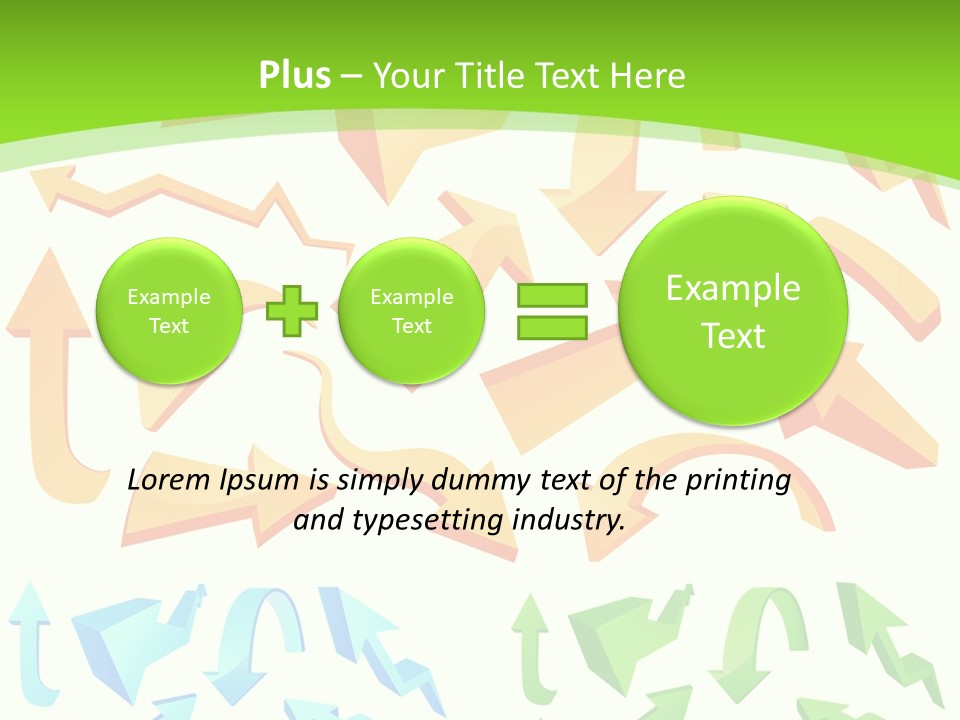 A Bunch Of Arrows On A Green Background PowerPoint Template