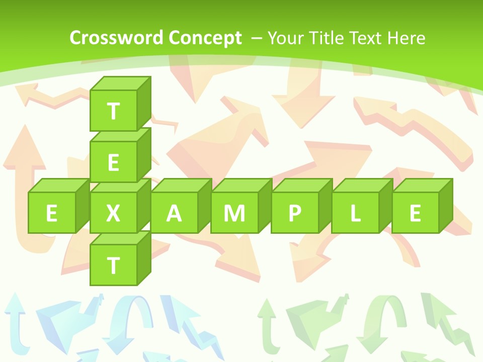 A Bunch Of Arrows On A Green Background PowerPoint Template