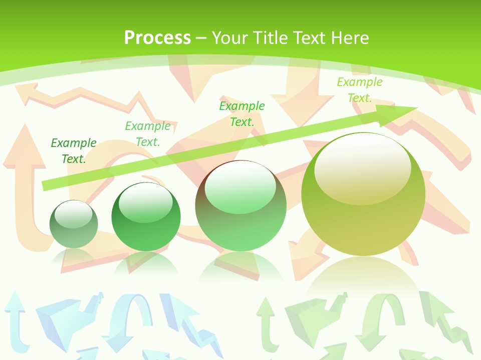 A Bunch Of Arrows On A Green Background PowerPoint Template