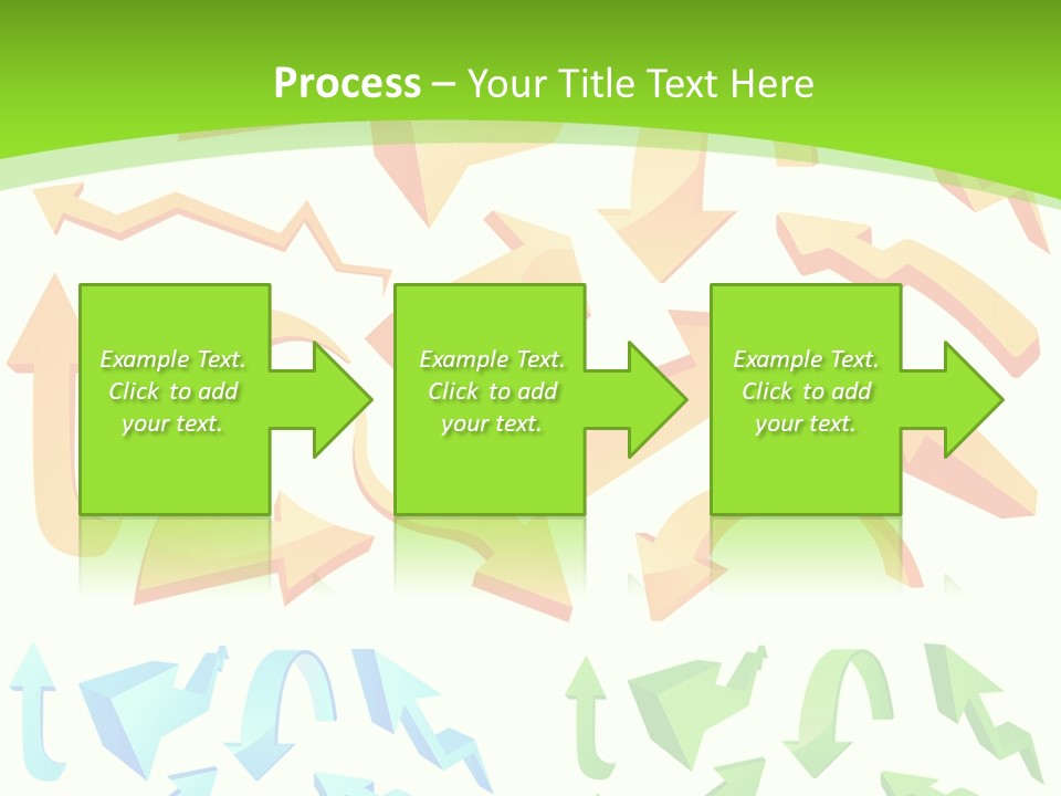 A Bunch Of Arrows On A Green Background PowerPoint Template
