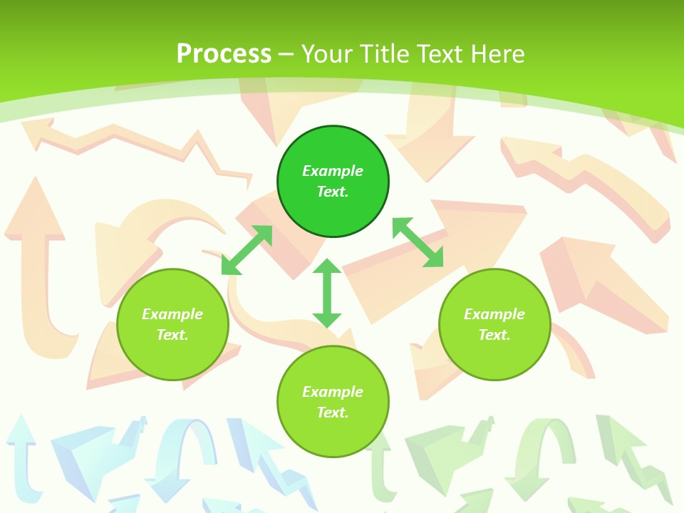 A Bunch Of Arrows On A Green Background PowerPoint Template