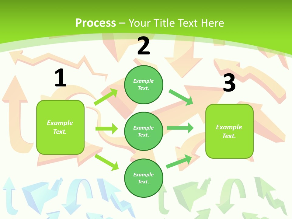 A Bunch Of Arrows On A Green Background PowerPoint Template