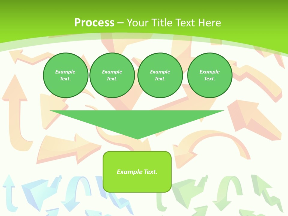 A Bunch Of Arrows On A Green Background PowerPoint Template