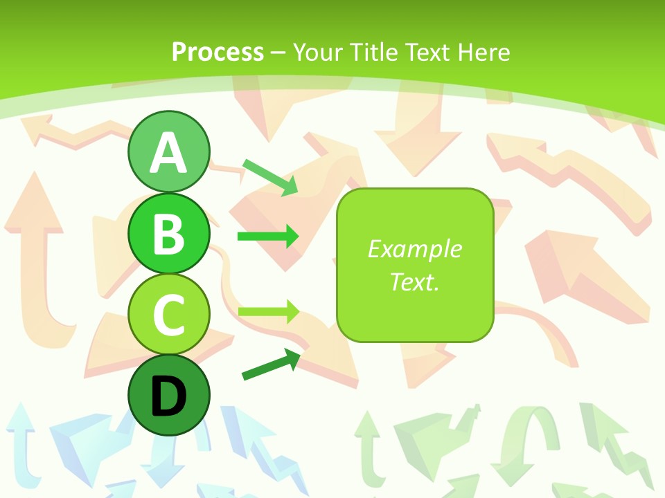 A Bunch Of Arrows On A Green Background PowerPoint Template