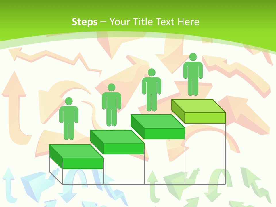 A Bunch Of Arrows On A Green Background PowerPoint Template