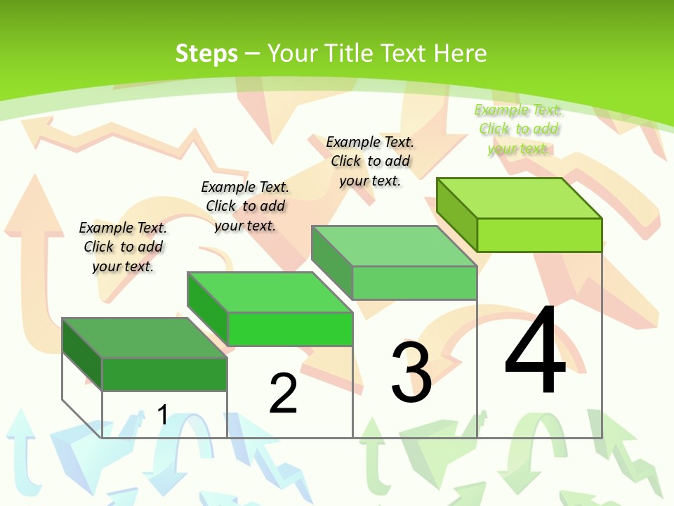 A Bunch Of Arrows On A Green Background PowerPoint Template