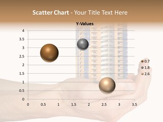 A Hand Holding A Model Of A Building PowerPoint Template