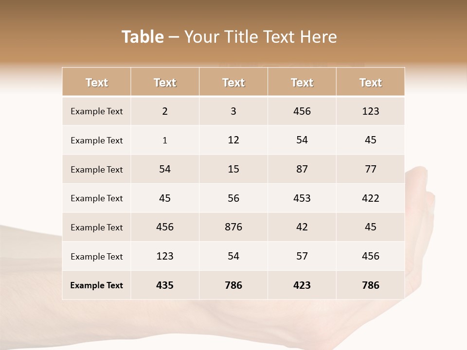A Hand Holding A Model Of A Building PowerPoint Template