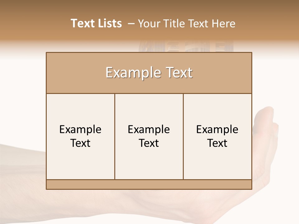 A Hand Holding A Model Of A Building PowerPoint Template