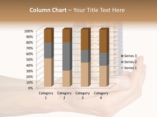 A Hand Holding A Model Of A Building PowerPoint Template