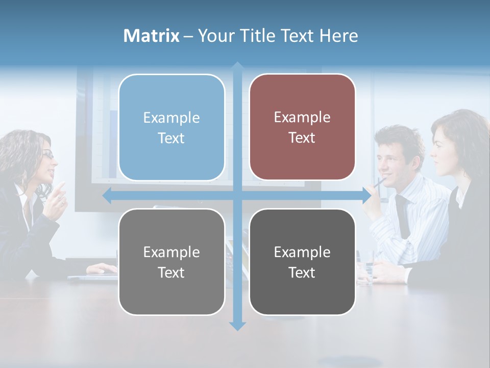 Financial Office Discussing PowerPoint Template