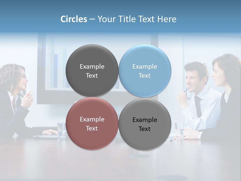 Financial Office Discussing PowerPoint Template