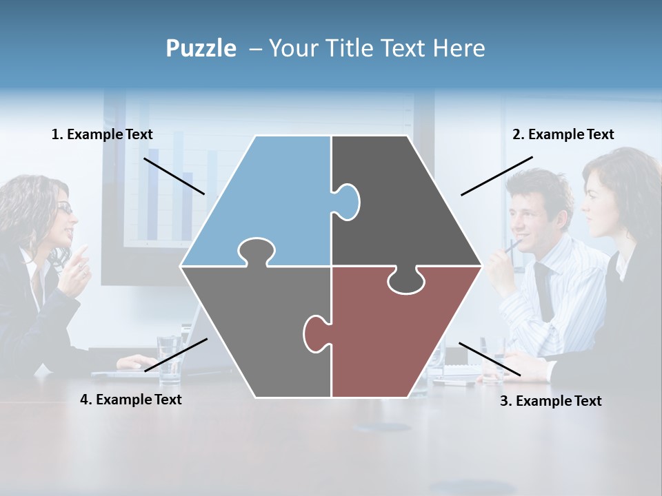 Financial Office Discussing PowerPoint Template