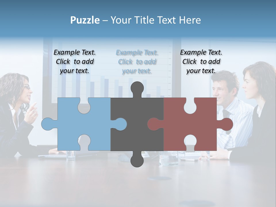 Financial Office Discussing PowerPoint Template