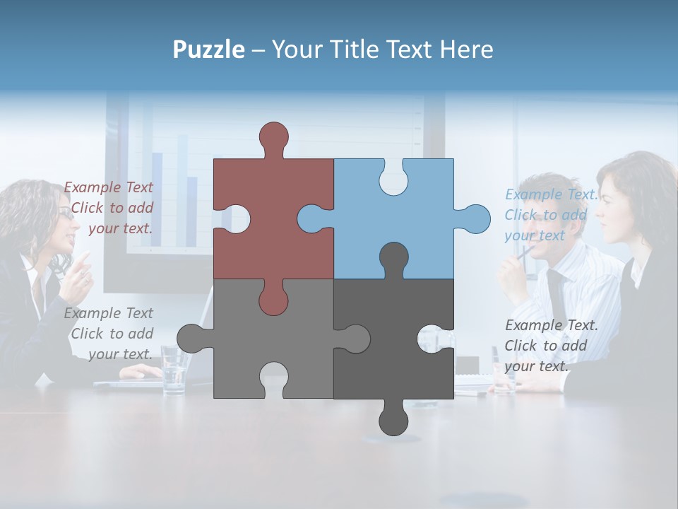 Financial Office Discussing PowerPoint Template