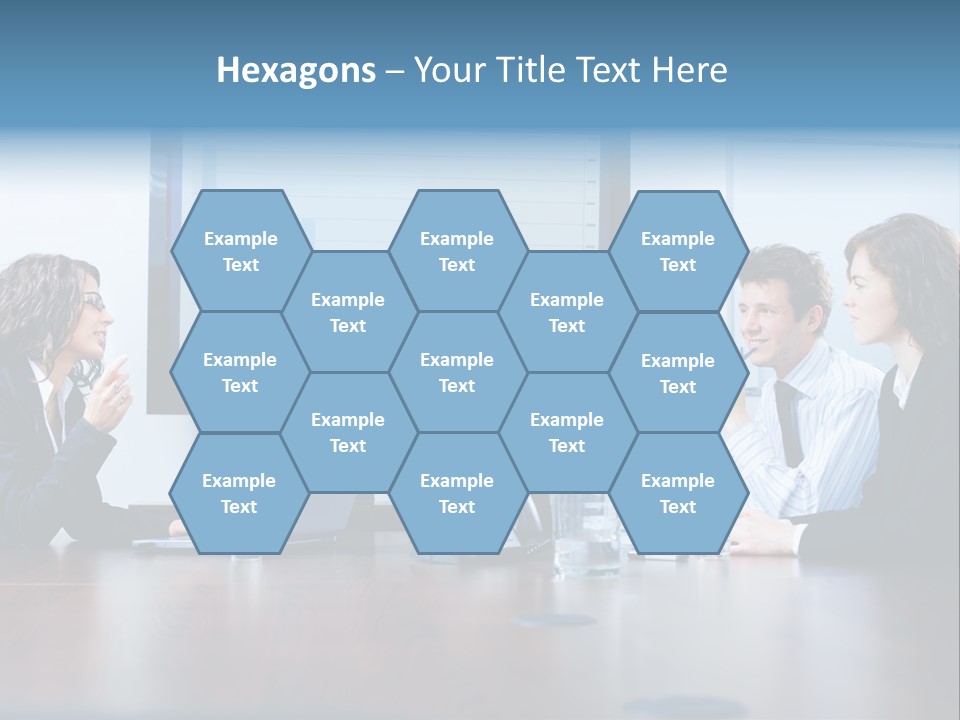 Financial Office Discussing PowerPoint Template