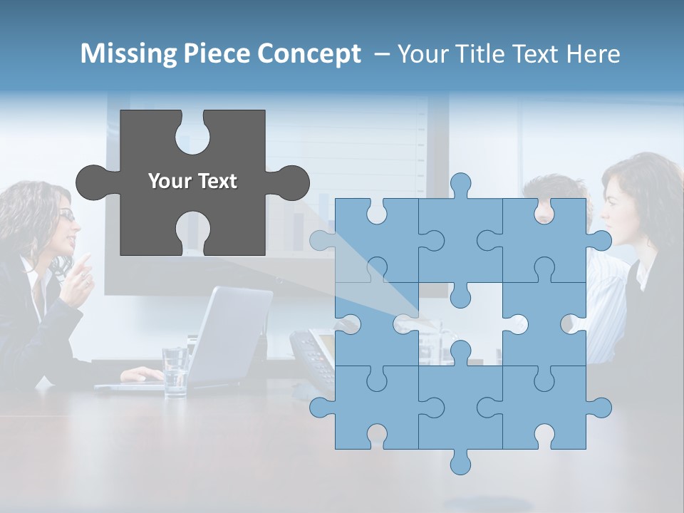 Financial Office Discussing PowerPoint Template