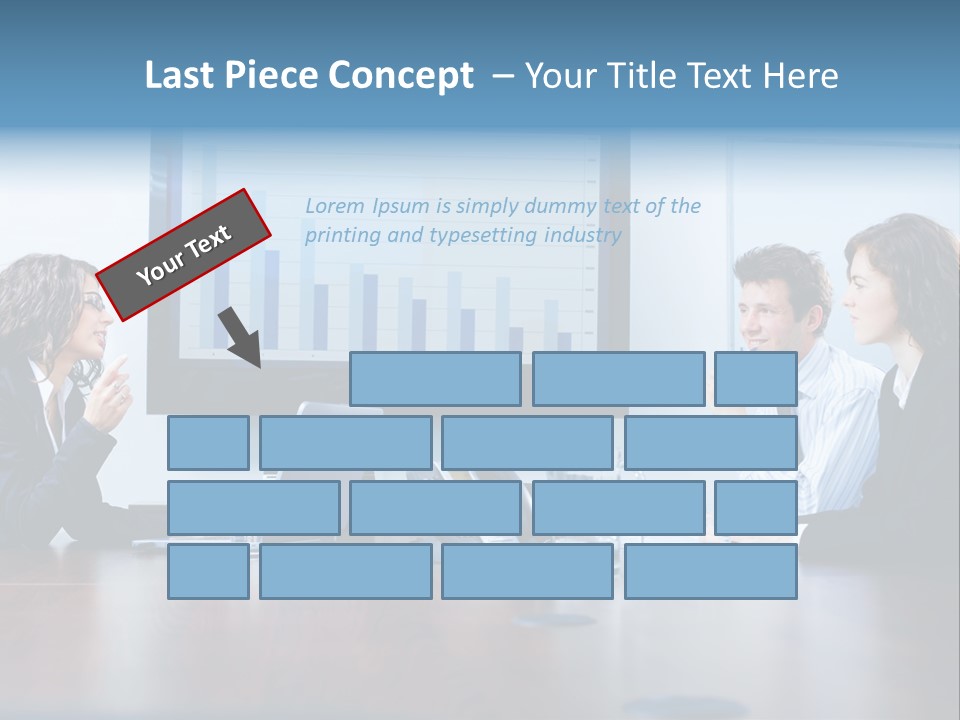 Financial Office Discussing PowerPoint Template
