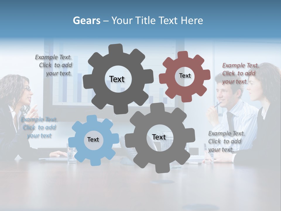 Financial Office Discussing PowerPoint Template