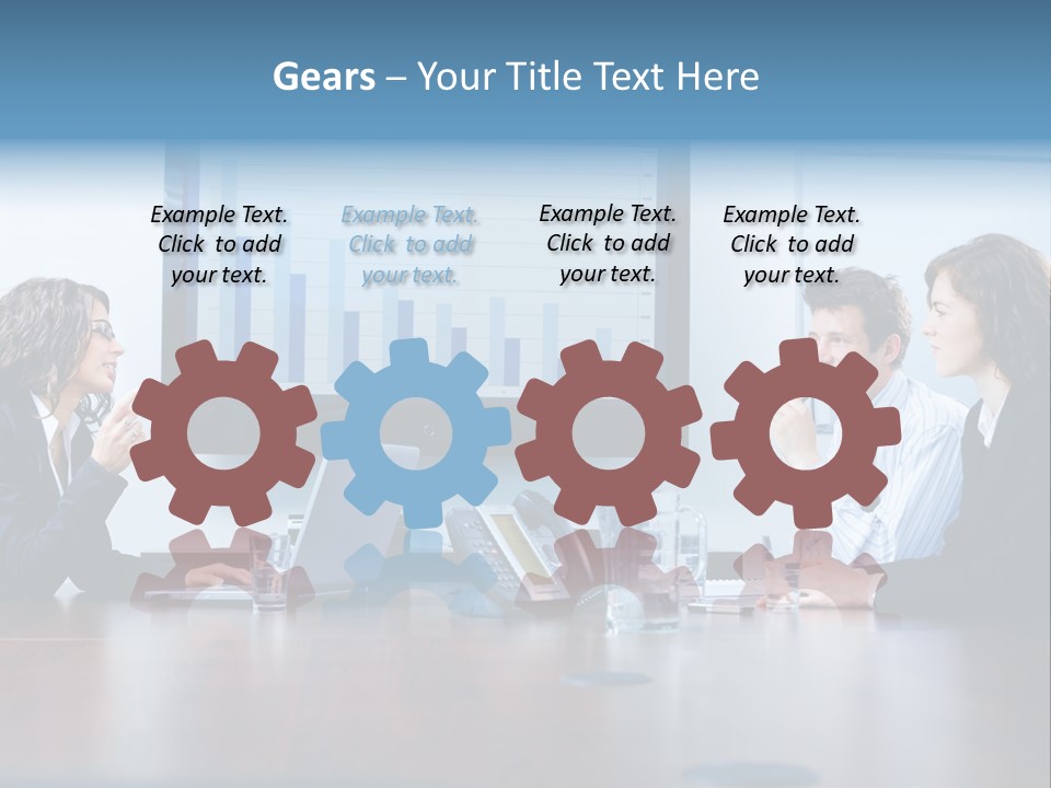 Financial Office Discussing PowerPoint Template