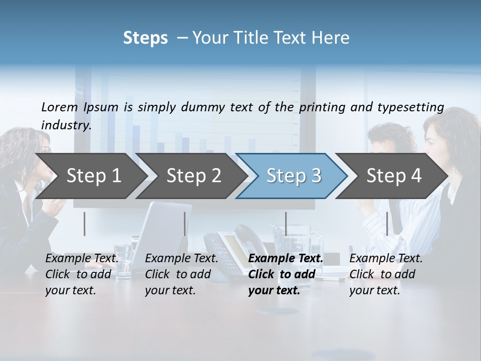 Financial Office Discussing PowerPoint Template