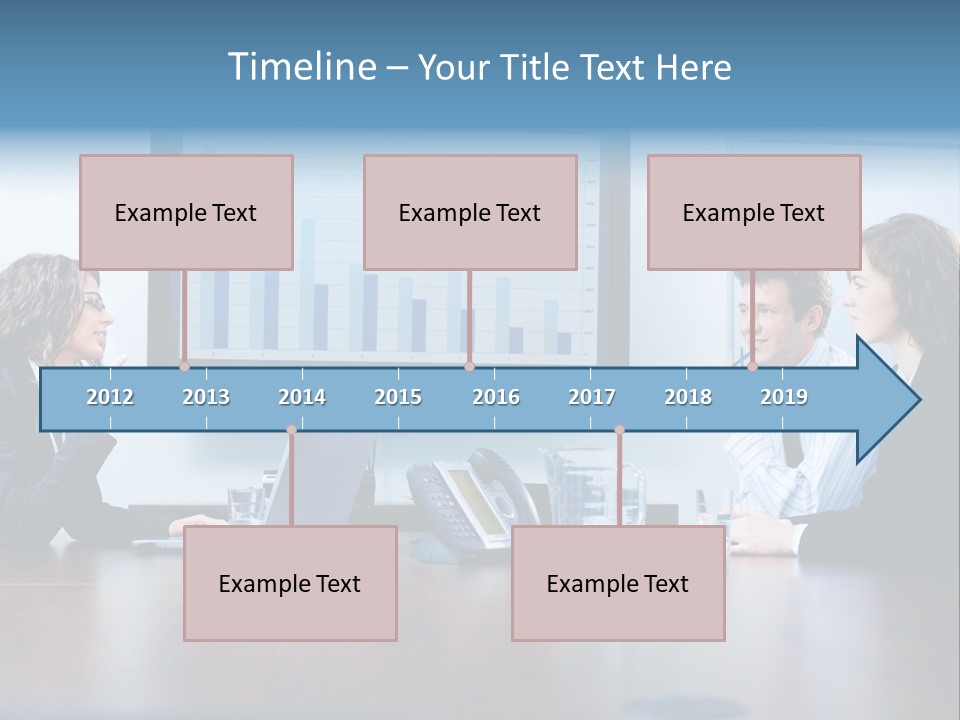 Financial Office Discussing PowerPoint Template