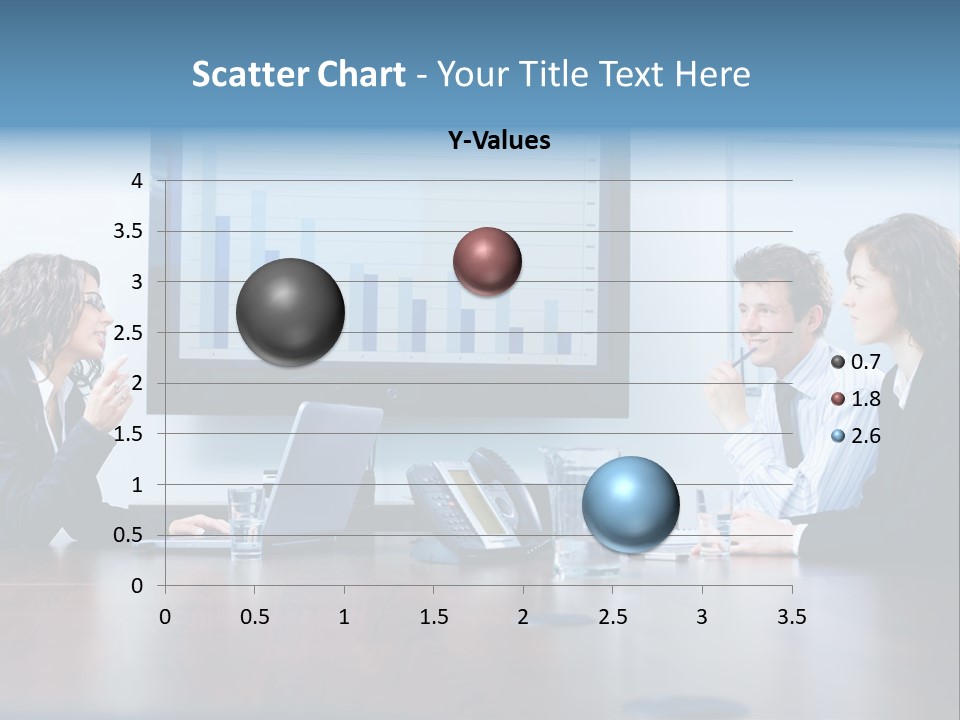 Financial Office Discussing PowerPoint Template