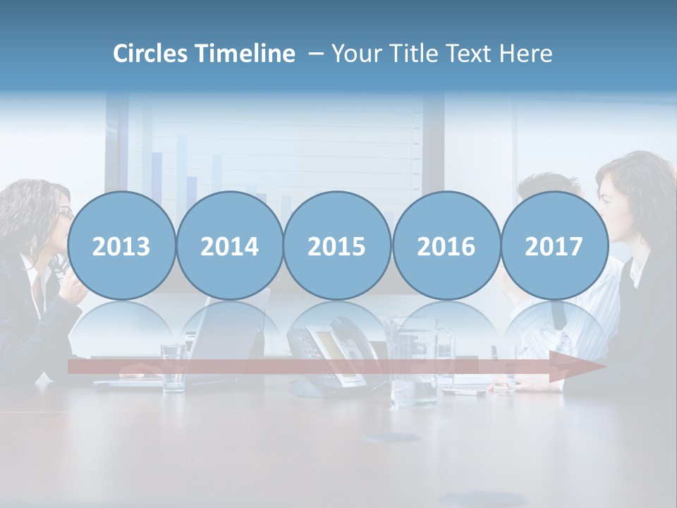 Financial Office Discussing PowerPoint Template