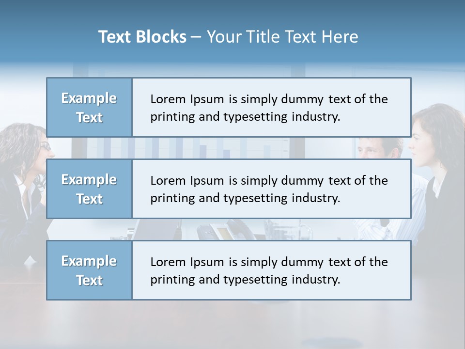 Financial Office Discussing PowerPoint Template