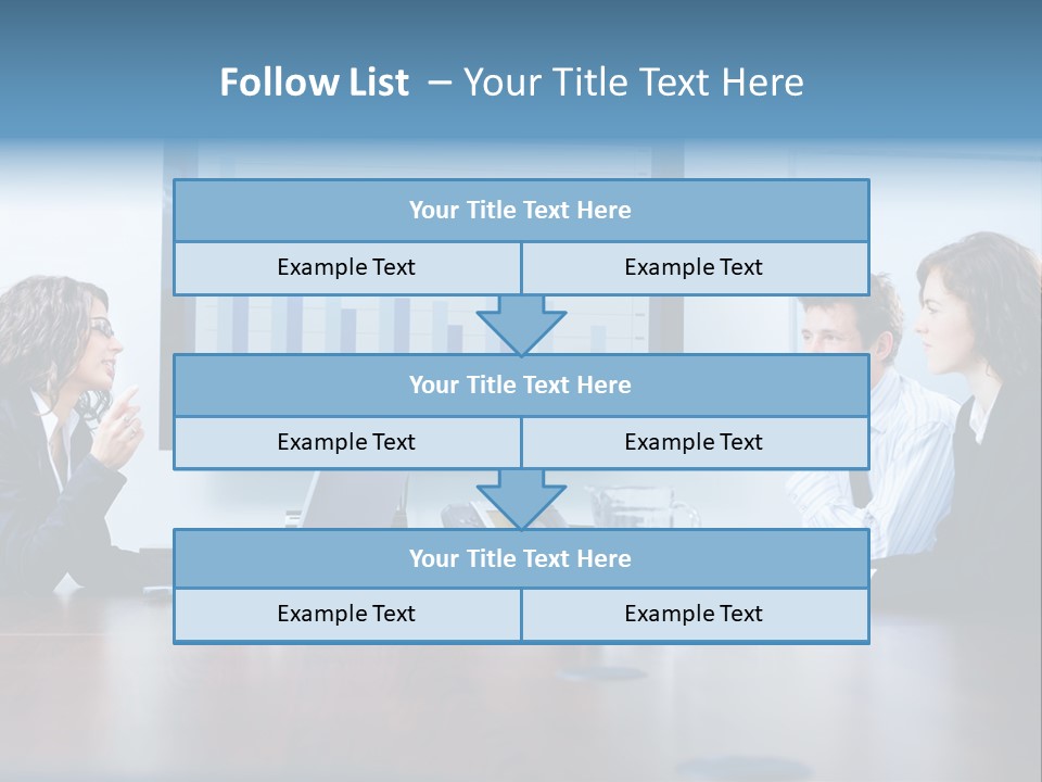 Financial Office Discussing PowerPoint Template