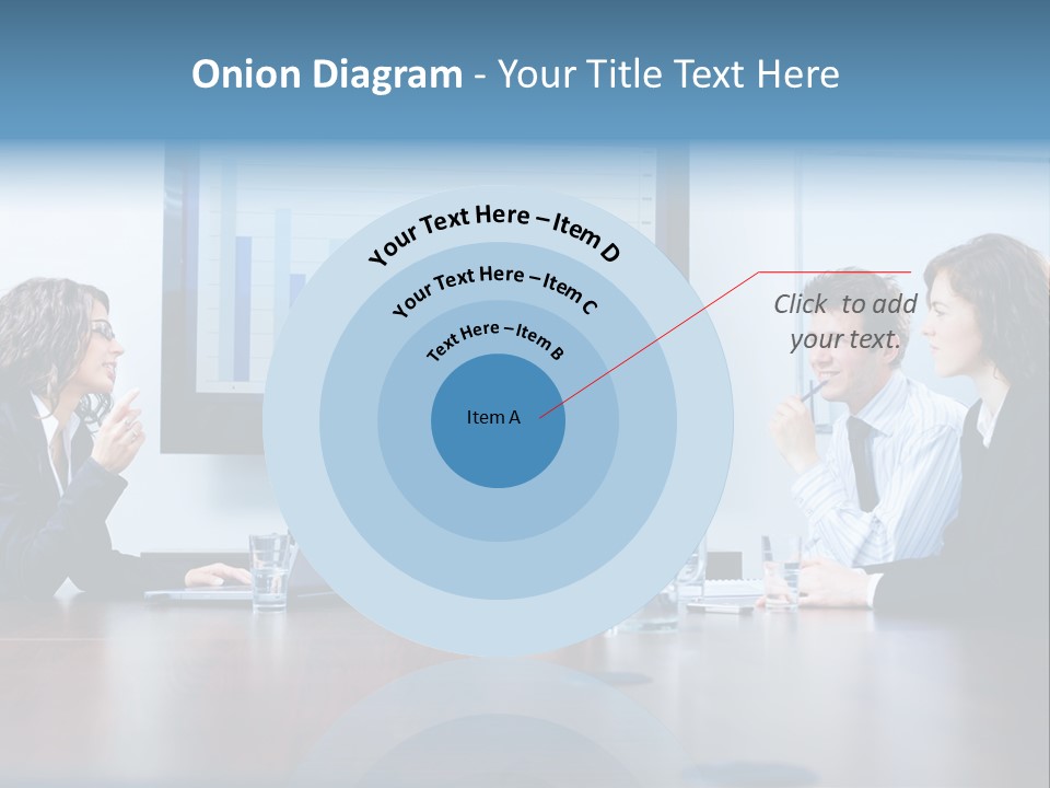 Financial Office Discussing PowerPoint Template