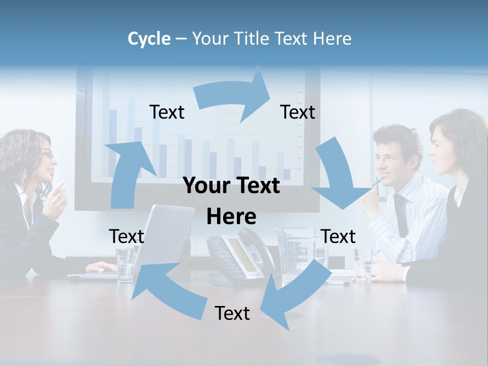 Financial Office Discussing PowerPoint Template