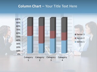 Financial Office Discussing PowerPoint Template