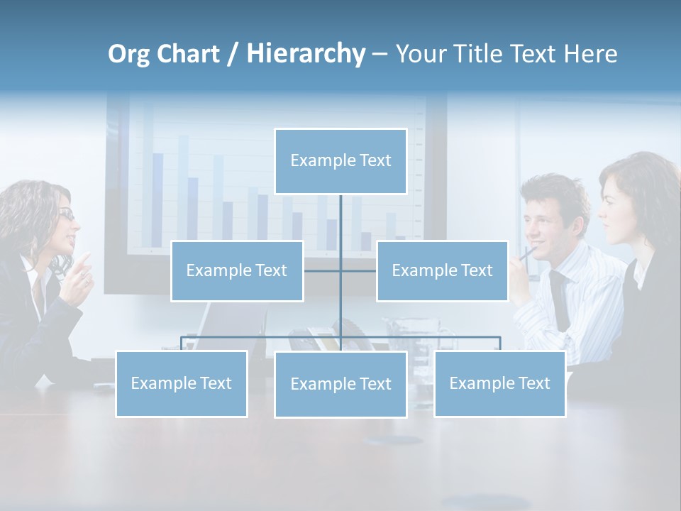 Financial Office Discussing PowerPoint Template