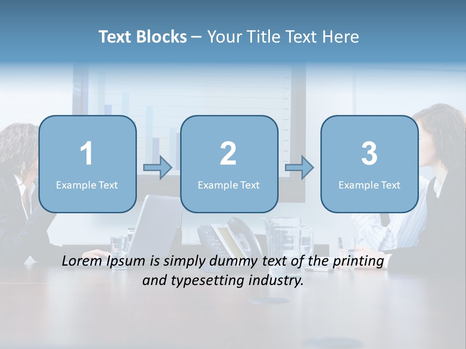 Financial Office Discussing PowerPoint Template