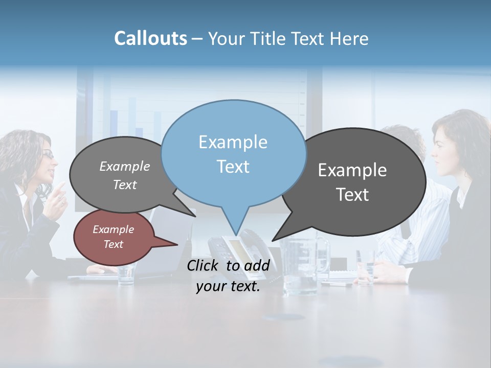 Financial Office Discussing PowerPoint Template