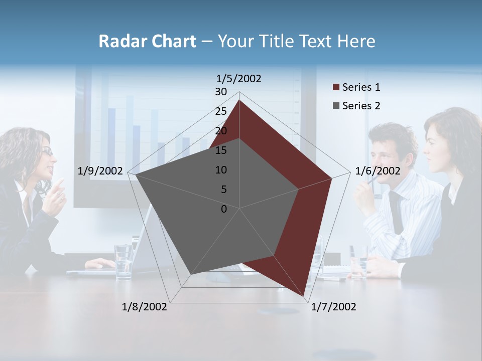 Financial Office Discussing PowerPoint Template