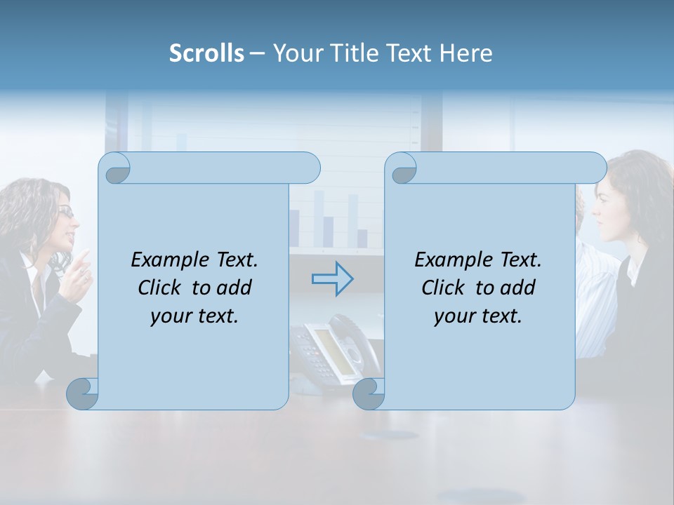 Financial Office Discussing PowerPoint Template