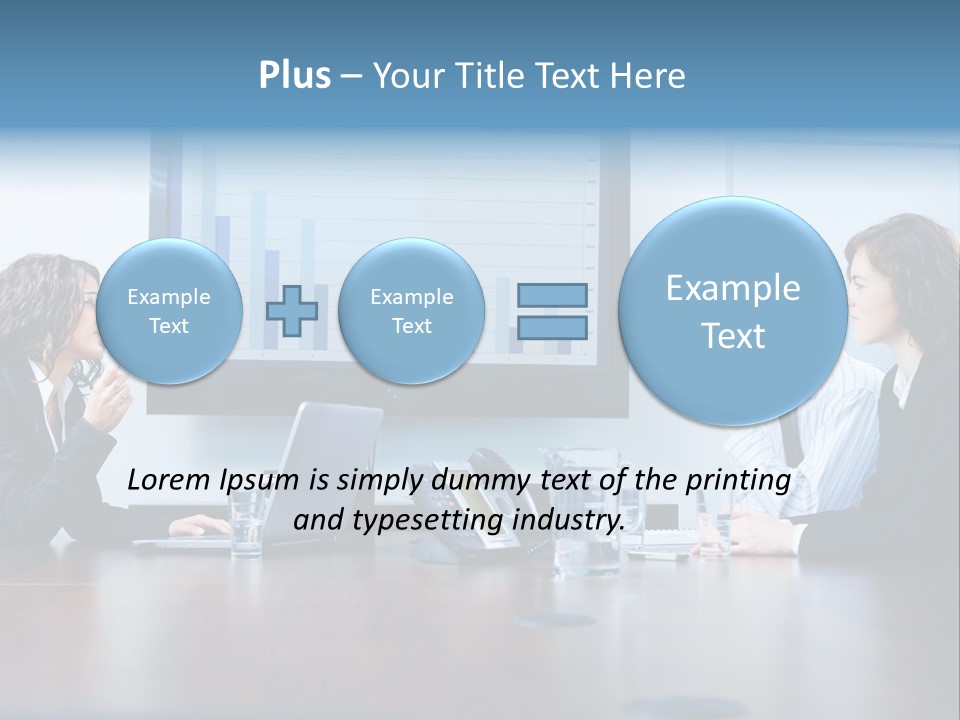 Financial Office Discussing PowerPoint Template