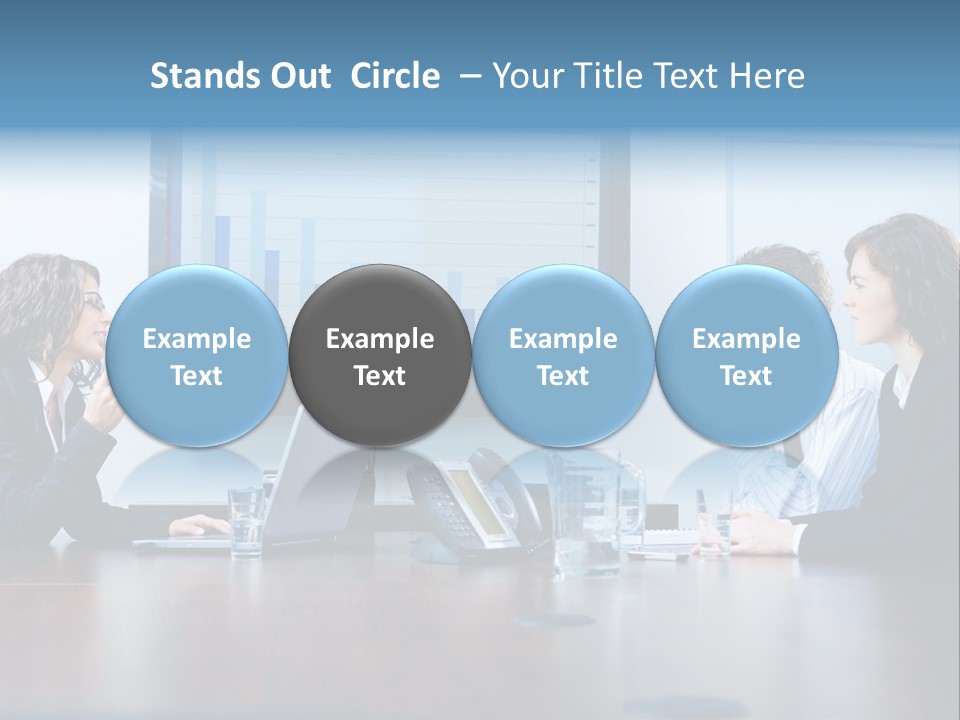 Financial Office Discussing PowerPoint Template