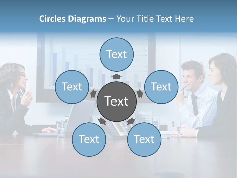 Financial Office Discussing PowerPoint Template