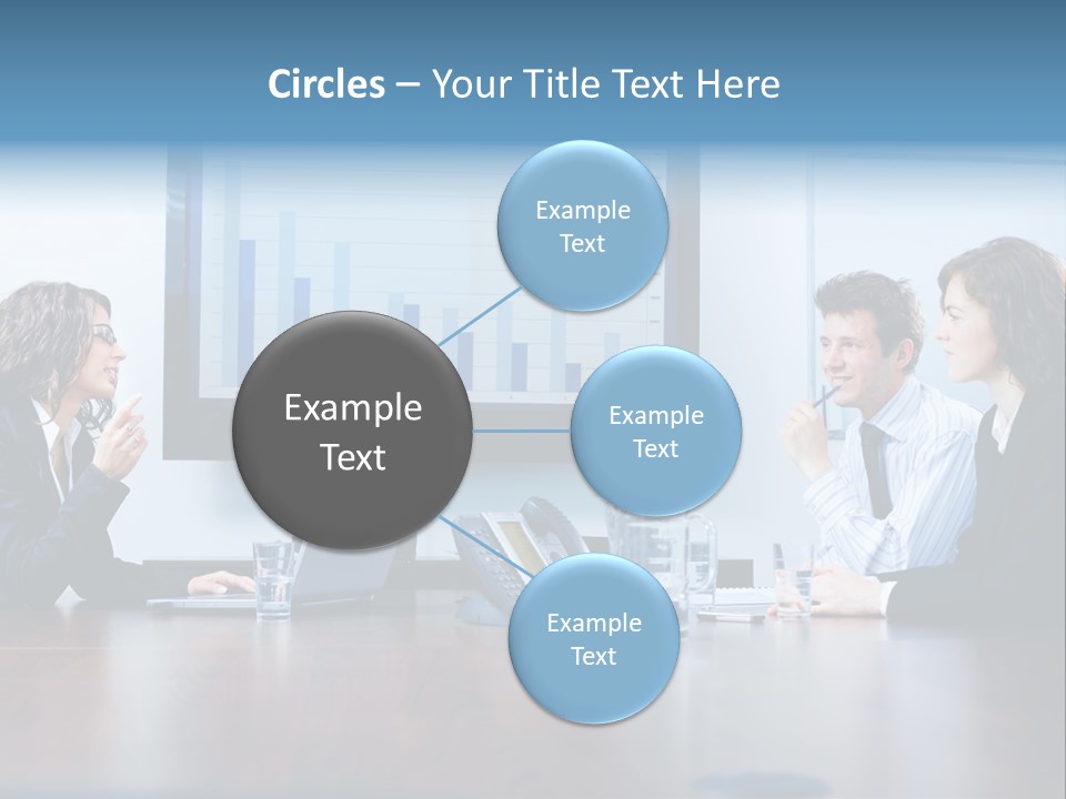 Financial Office Discussing PowerPoint Template