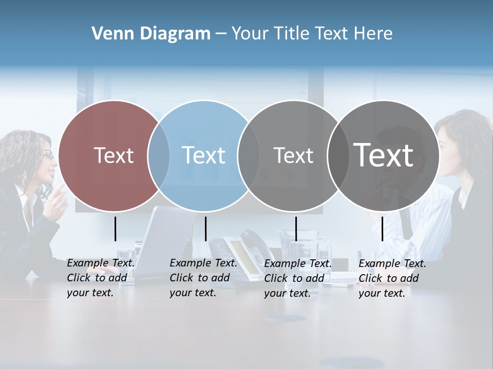 Financial Office Discussing PowerPoint Template