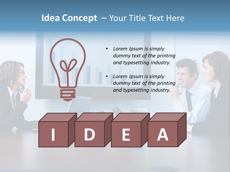 Financial Office Discussing PowerPoint Template
